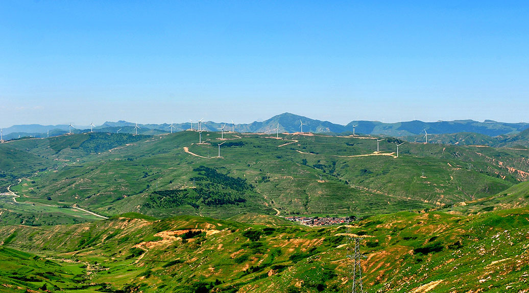 Shanxi xinzhou djian township wind power