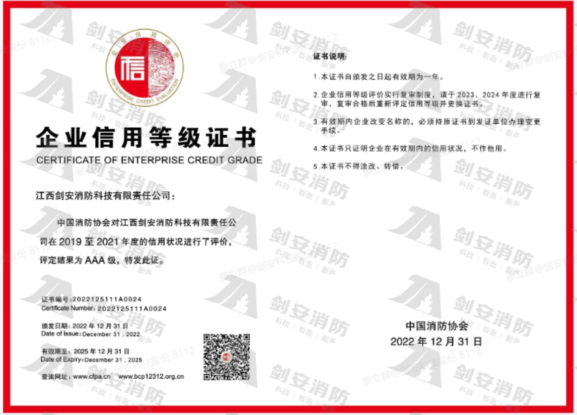 2022-企业信用等级证书AAA级